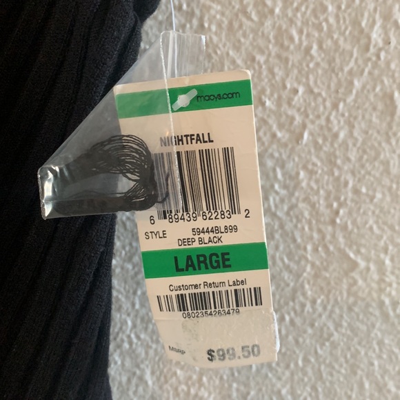 INC Black Sleeveless V- neck sweater dress. Size Large. New ! - Picture 4 of 9